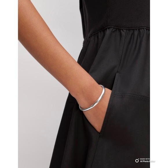 Everlane Size XL Black Supima Jersey Riviera Dress Midi Dress NWOT - Picture 6 of 17